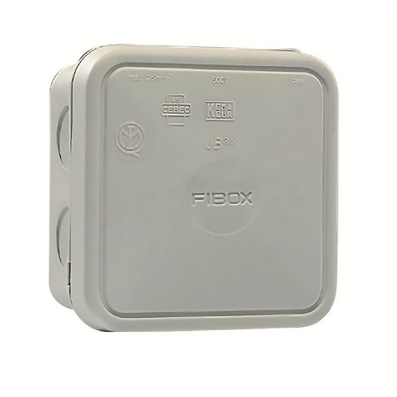 1 pcs - Fibox Light Grey Polypropylene Junction Box, IP65, 90 x 90 x 49mm