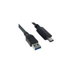 1 pcs : 3023048-01M - USB Cables / IEEE 1394 Cables USB 3.1 Gen 1 A Male to USB 3.1 Type C Male, 1M length, 5Gibps, Black
