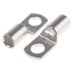 5 pcs - RS PRO Uninsulated Ring Terminal, M10.5 (3/8) Stud Size to 50mm² Wire Size