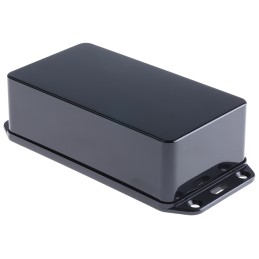 1 pcs - CAMDENBOSS Series 2000 Series Black ABS Enclosure, IP65, Flanged, Black Lid, 140 x 65 x 40mm