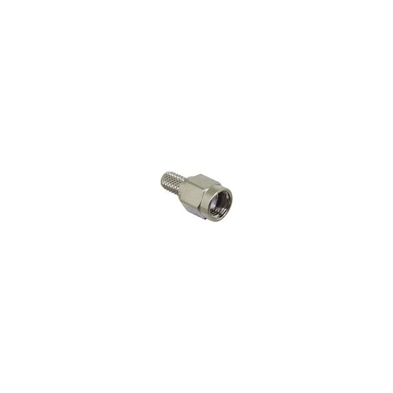 1 pcs : CONREVSMA007-R58 - RF Connectors / Coaxial Connectors RP-SMA Male Cbl End Crimp - RG-58 Cbl