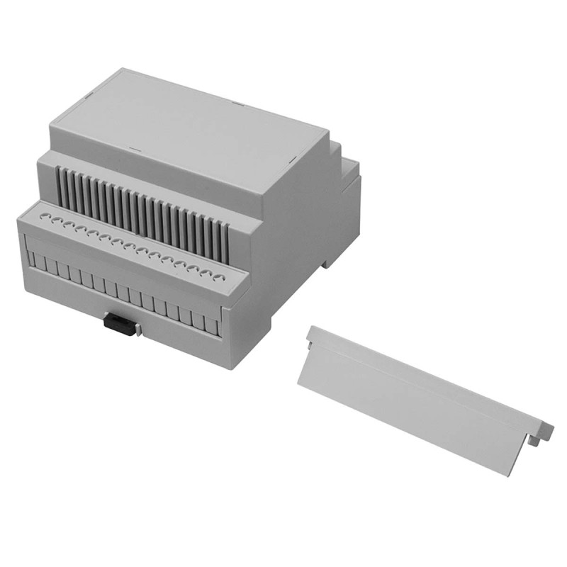 1 pcs - RS PRO Open Top, Vented Sides Enclosure Type, 88 x 90 x 58mm, Polycarbonate DIN Rail Enclosure Kit