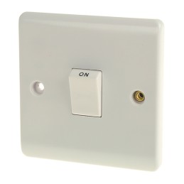 1 pcs - RS PRO White Rocker Light Switch, 1 Way, 1 Gang