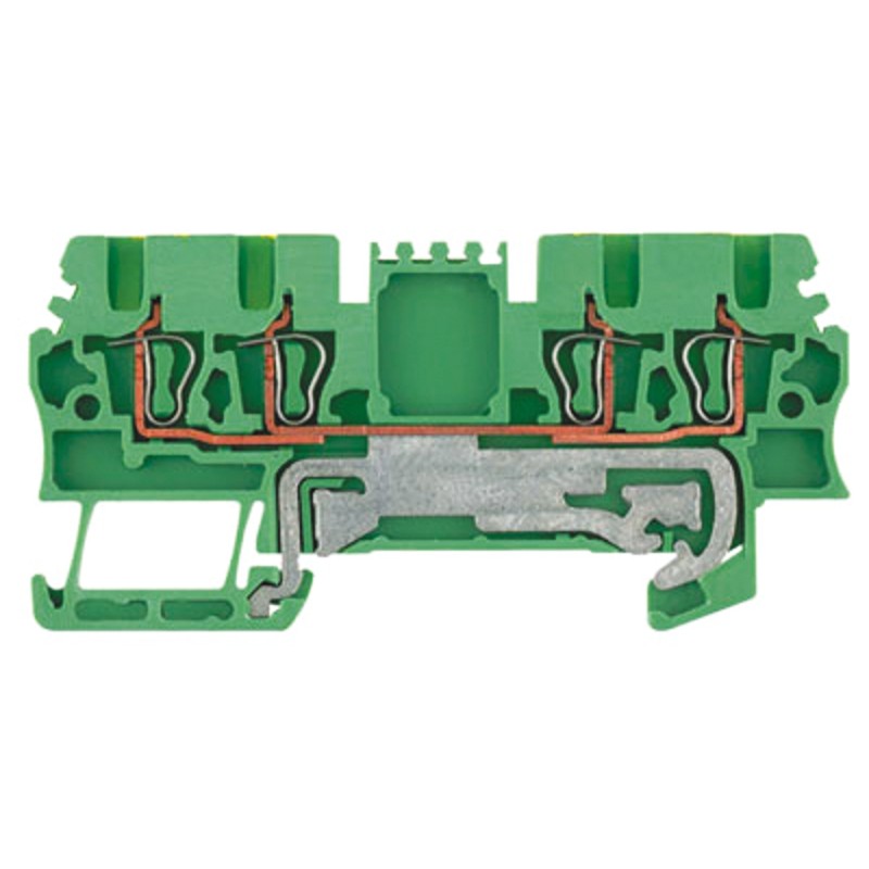 5 pcs - Weidmuller Z Series Green, Yellow PE Terminal, 1.5mm², Single-Level, Clamp Termination