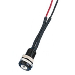 1 pcs - Oxley White Panel Mount Indicator, 24V ac, 6.4mm Mounting Hole Size, Lead Wires Termination, IP66