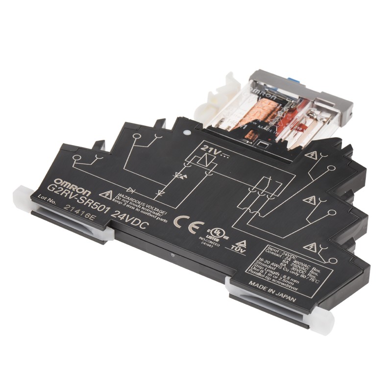 1 pcs - Omron DIN Rail Power Relay, 24V dc Coil, 6A Switching Current, SPDT