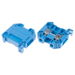 5 pcs - RS PRO Blue Feed Through Terminal Block, Single-Level, Screw Termination