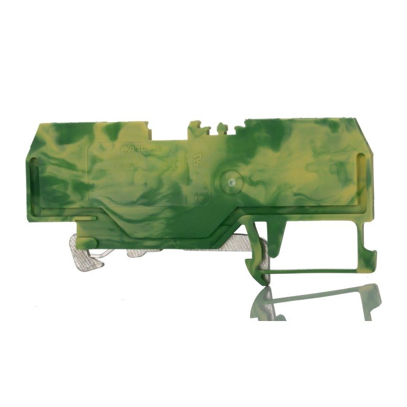 5 pcs - Wago 279 Series Green/Yellow Earth Terminal Block, 1.5mm², Single-Level, Cage Clamp Termination