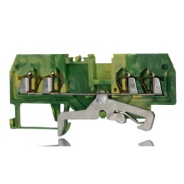 5 pcs - Wago 279 Series Green/Yellow Earth Terminal Block, 1.5mm², Single-Level, Cage Clamp Termination