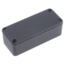 1 pcs - Hammond 1590 Series Black Die Cast Aluminium Enclosure, IP54, Black Lid, 92.5 x 38.5 x 27mm