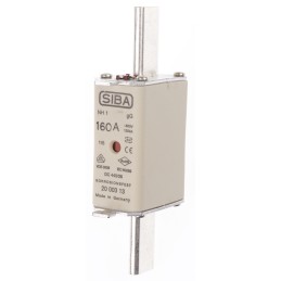 1 pcs - SIBA 160A Centred Tag Fuse, NH1, 500V ac