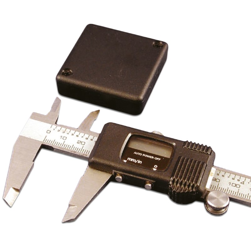 1 pcs - Hammond 1551 Series Black ABS Enclosure, IP54, Black Lid, 50 x 50 x 15mm