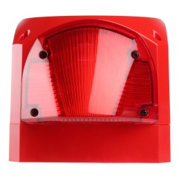 1 pcs - Klaxon Nexus 110 Series Red Sounder Beacon, 24 - 48 V ac, IP66, Base Mount, 116dB at 1 Metre