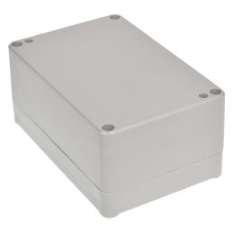 1 pcs - RS PRO Grey ABS Enclosure, IP67, IK09, Grey Lid, 118.15 x 78.35 x 54.6mm