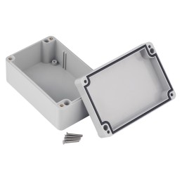 1 pcs - RS PRO Grey ABS Enclosure, IP67, IK09, Grey Lid, 118.15 x 78.35 x 54.6mm