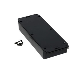 1 pcs - Hammond 1591 Series Black ABS Enclosure, IP54, Flanged, Black Lid, 165 x 71 x 25mm