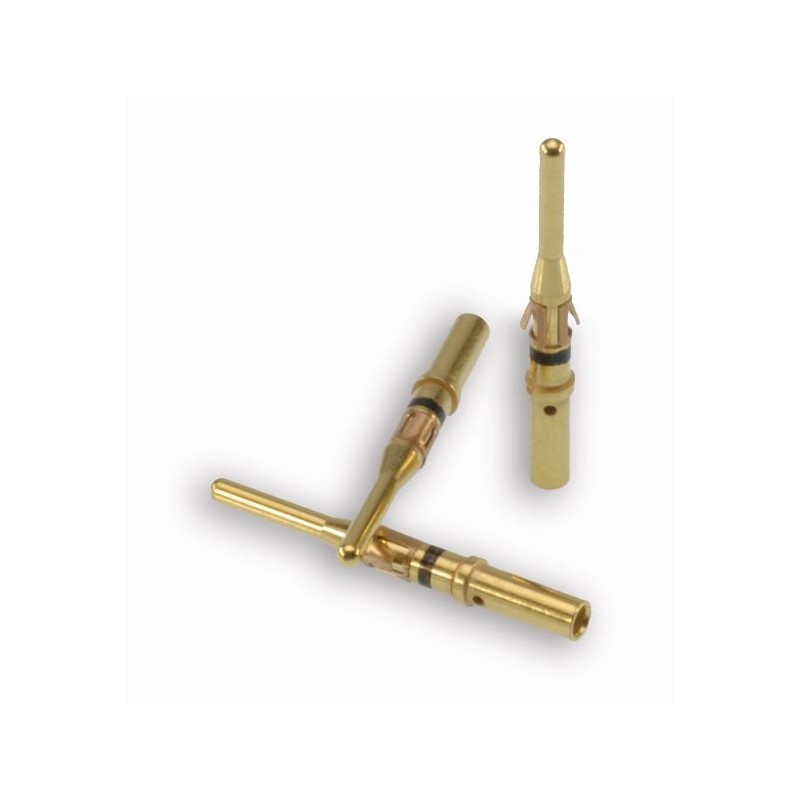 100 pcs - ITT Cannon Male Crimp Circular Connector Contact, Wire Size 20 awg