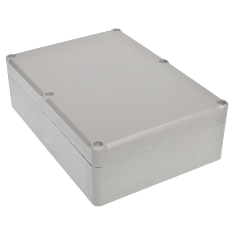 1 pcs - RS PRO Grey ABS Enclosure, IP67, IK09, Grey Lid, 176.8 x 125.95 x 56.65mm