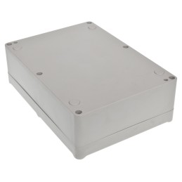 1 pcs - RS PRO Grey ABS Enclosure, IP67, IK09, Grey Lid, 176.8 x 125.95 x 56.65mm