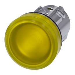 1 pcs - Siemens Yellow Pilot Light Head, 22mm Cutout SIRIUS ACT Series