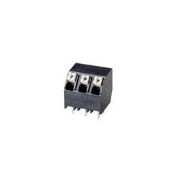 1 pcs : TBLH13-500-06BK - Fixed Terminal Blocks Screwless, High Temperature, Angled, 5.00 mm pitch, Black with Gray Button