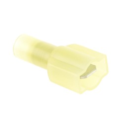 100 pcs - RS PRO Yellow Insulated Male Spade Connector, Tab, 0.8 x 6.35mm Tab Size, 4mm² to 6mm²