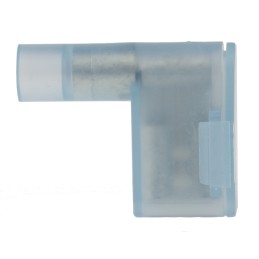 100 pcs - RS PRO Blue Insulated Female Spade Connector, Flag Terminal, 6.35 x 0.8mm Tab Size, 1.5mm² to 2.5mm²
