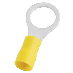 100 pcs - RS PRO Insulated Ring Terminal, 10.5mm Stud Size, 4mm² to 6mm² Wire Size, Yellow