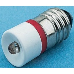 1 pcs - RS PRO Red LED Indicator Lamp, 28V ac/dc, E10 Base, 10mm Diameter, 1750mcd