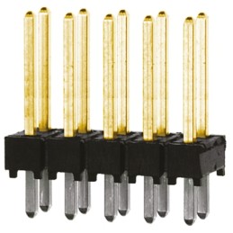 1 pcs - Samtec TSW Series Straight Through Hole Pin Header, 10 Contact(s), 2.54mm Pitch, 2 Row(s), Unshrouded