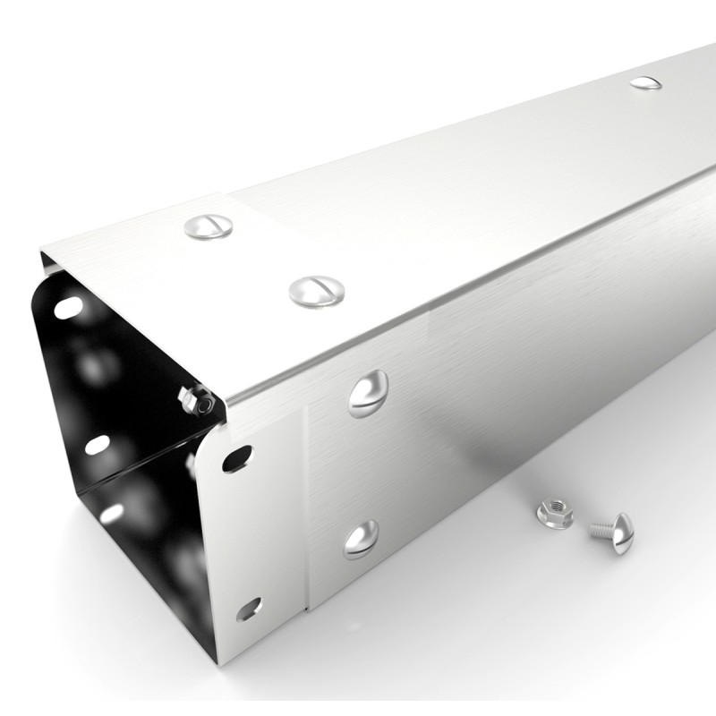 1 pcs - RS PRO Grey Industrial Trunking - Closed Slot, W75 mm x D75mm, L3m, 304 Stainless Steel