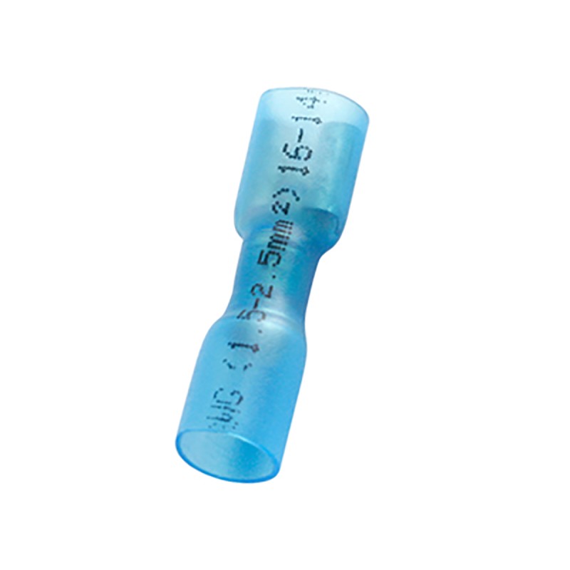 100 pcs - RS PRO Blue Insulated Female Spade Connector, Receptacle, 0.8 x 6.35mm Tab Size, 1.5mm² to 2.5mm²