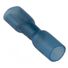 100 pcs - RS PRO Blue Insulated Female Spade Connector, Receptacle, 0.8 x 6.35mm Tab Size, 1.5mm² to 2.5mm²