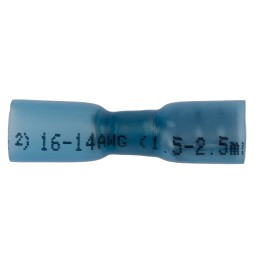 100 pcs - RS PRO Blue Insulated Female Spade Connector, Receptacle, 0.8 x 6.35mm Tab Size, 1.5mm² to 2.5mm²