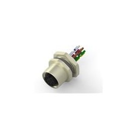 1 pcs : T4171320008-001 - Circular Metric Connectors M12 A-code 0.2m Wire 8P Front MNT Female
