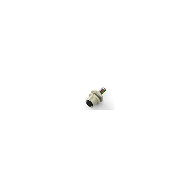 1 pcs : T4171320008-001 - Circular Metric Connectors M12 A-code 0.2m Wire 8P Front MNT Female