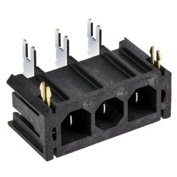 5 pcs - Molex Sabre Series Right Angle Through Hole PCB Header, 3 Contact(s), 7.5mm Pitch, 1 Row(s), Shrouded