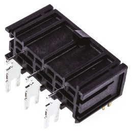 5 pcs - Molex Sabre Series Right Angle Through Hole PCB Header, 3 Contact(s), 7.5mm Pitch, 1 Row(s), Shrouded