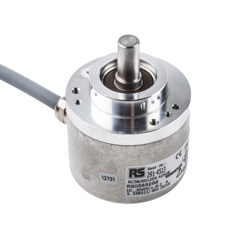1 pcs - Hengstler AC58 Series Absolute Absolute Encoder, Gray, SSI Signal, Solid Type, 10mm Shaft