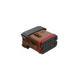 1 pcs : AT16-15SD-EK02 - Automotive Connectors 15 Position Plug, Socket, Keyed D, End Cap, Reduced Diameter Seal, Brown
