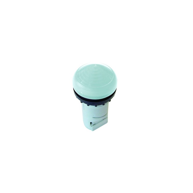 1 pcs - Eaton, M22, Panel Mount White LED Indicator, 22.5mm Cutout, IP66, IP67, IP69K, Round, 250V