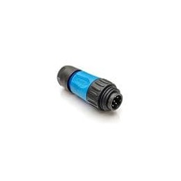 1 pcs : C016 30H006 110 10 - Standard Circular Connector 6+PE MALE STRT BLUE SODR SIL IN ST RELF