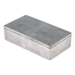1 pcs - RS PRO Silver Die Cast Aluminium Enclosure, IP54, Silver Lid, 112 x 62 x 30.5mm