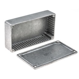 1 pcs - RS PRO Silver Die Cast Aluminium Enclosure, IP54, Silver Lid, 112 x 62 x 30.5mm