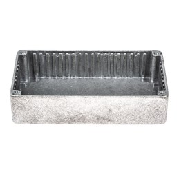 1 pcs - RS PRO Silver Die Cast Aluminium Enclosure, IP54, Silver Lid, 112 x 62 x 30.5mm