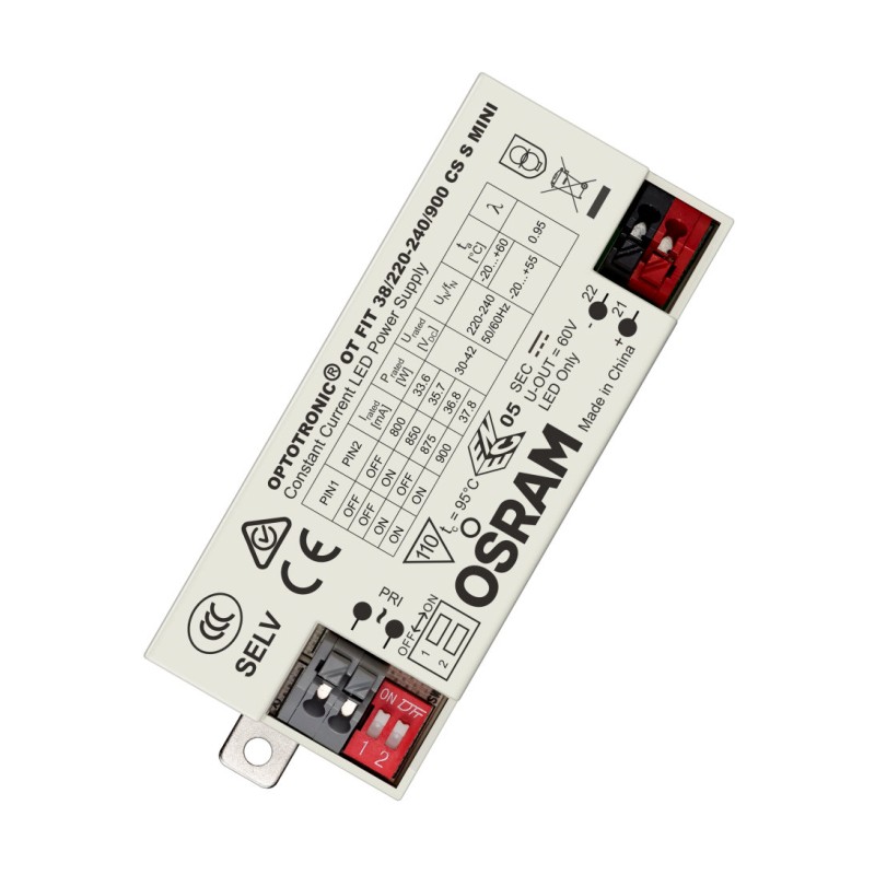 1 pcs - Osram LED Driver, 42V Output, 38W Output, 900mA Output, Constant Current