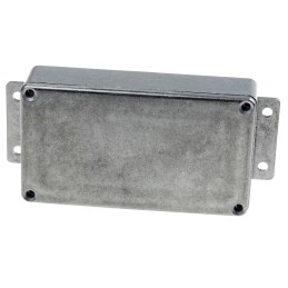 1 pcs - RS PRO Silver Die Cast Aluminium Enclosure, IP65, Flanged, Silver Lid, 139.7 x 63.8 x 30mm