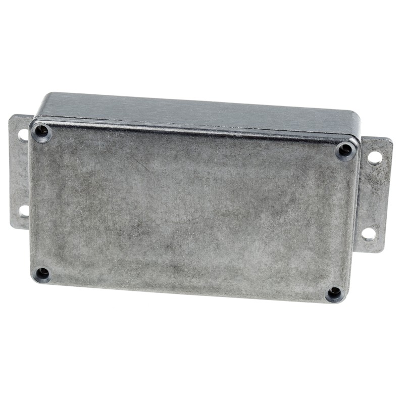 1 pcs - RS PRO Silver Die Cast Aluminium Enclosure, IP65, Flanged, Silver Lid, 139.7 x 63.8 x 30mm