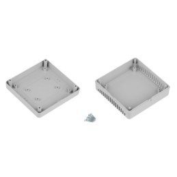 1 pcs - RS PRO Light Grey ABS General Purpose Enclosure, IP20, IK06, Light Grey Lid, 100 x 100 x 35.3mm