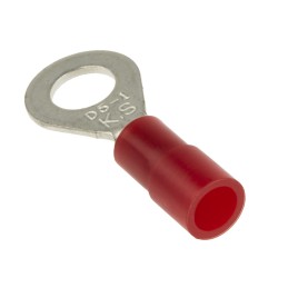 100 pcs - RS PRO Insulated Ring Terminal, 5.3mm Stud Size, 0.5mm² to 1.5mm² Wire Size, Red